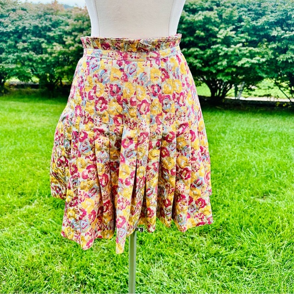 Zac Pozen for Target Metallic Brocade Pleated Mini Skirt - Picture 3 of 16